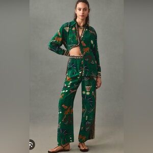 Farm Rio x Anthropologie Printed Pull On Pants - Sz Small